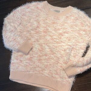 Falls Creek Women's Sweater in Pink and Cream